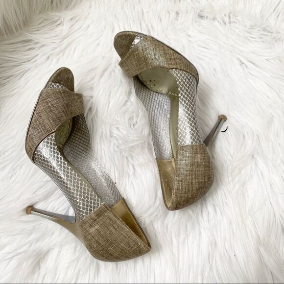 Stella McCartney clear PVC with linen pumps 6.5 - Picture 7 of 12